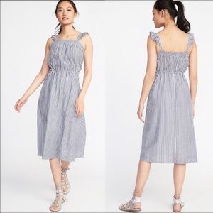 NWT Blue & White Small Tall Midi Dress